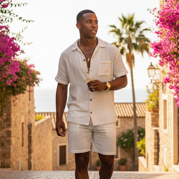 Men’s Linen Two-Piece Summer Set